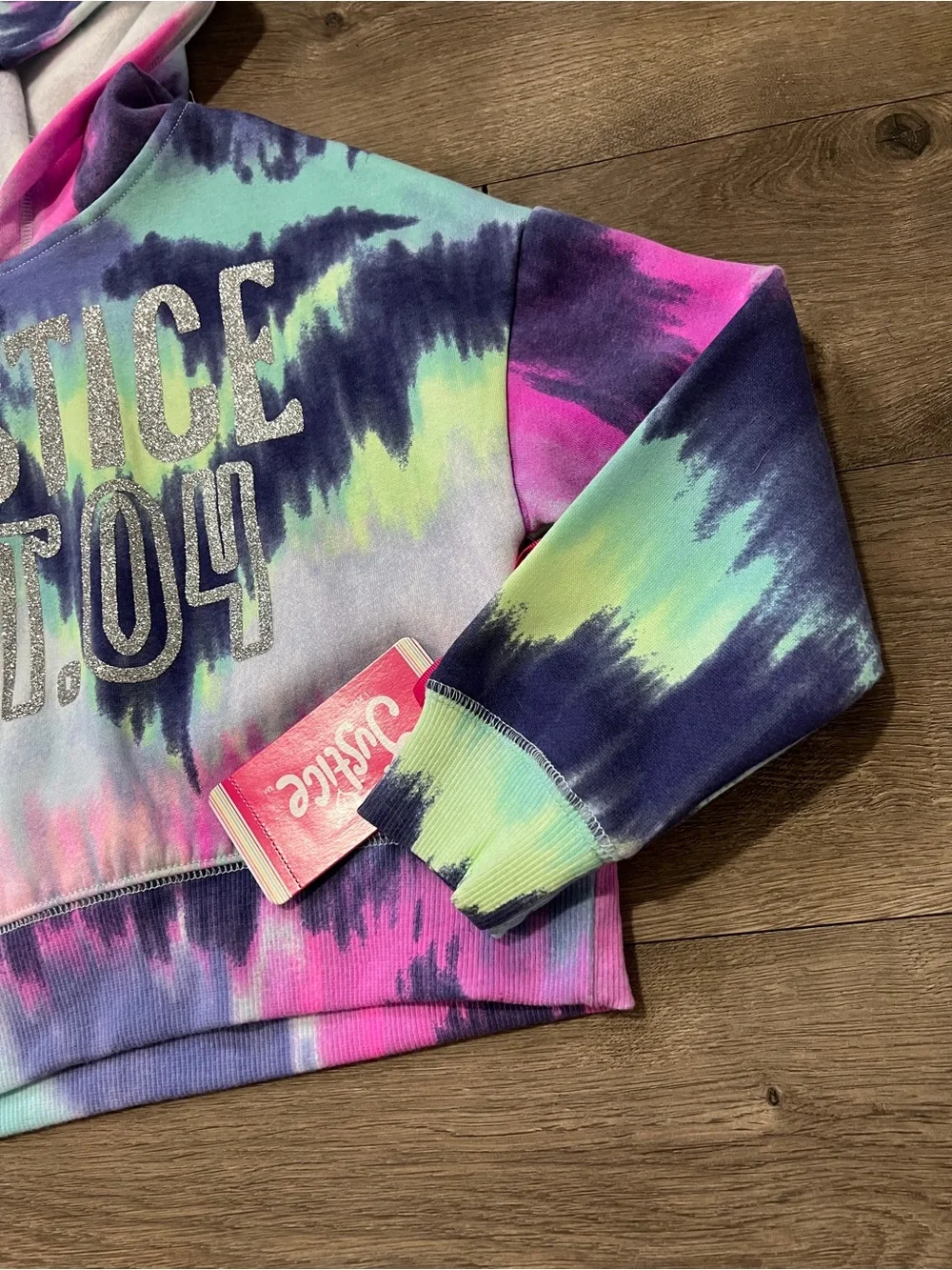 Justice Tie Dye Hoodie Size XS (5-6) New